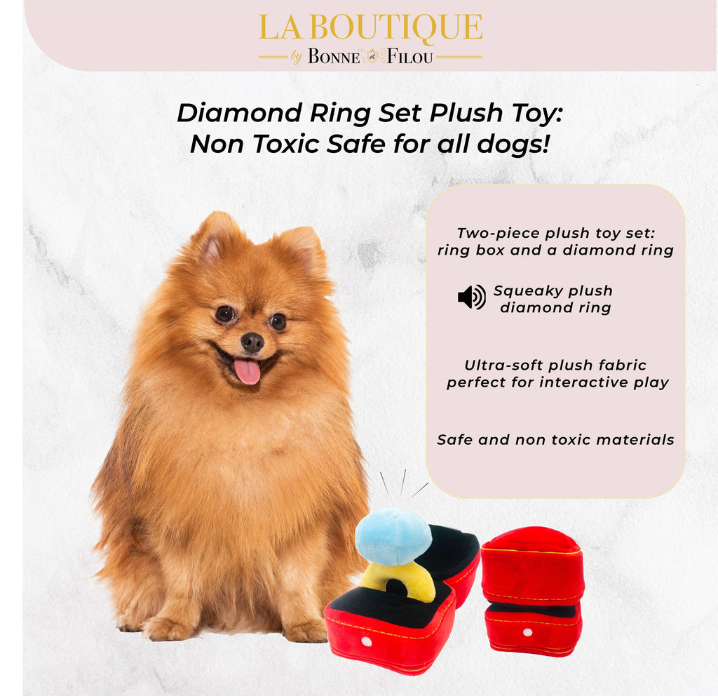 Will You Fetch Me? Ring Box Plush Dog Toy