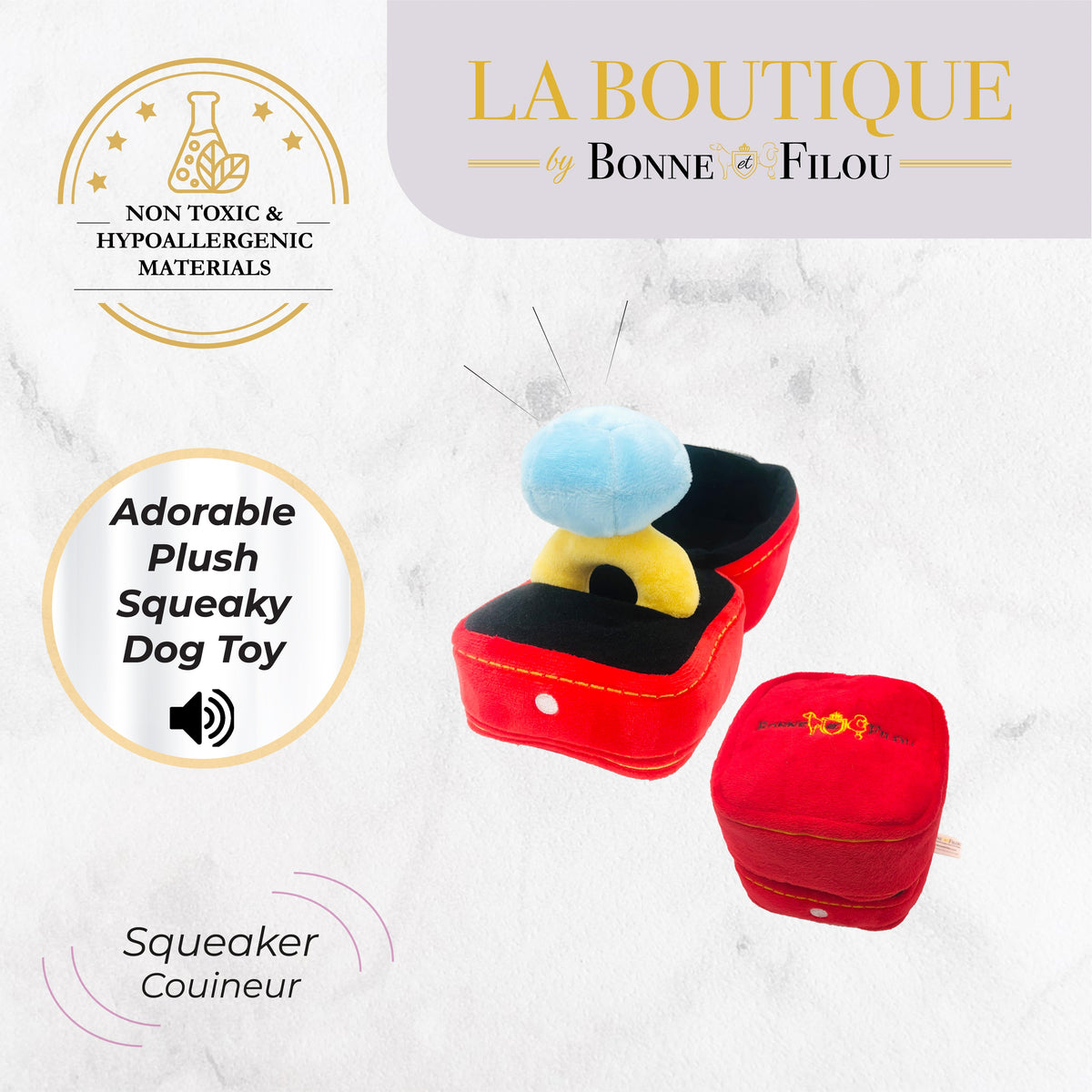 Will You Fetch Me? Ring Box Plush Dog Toy